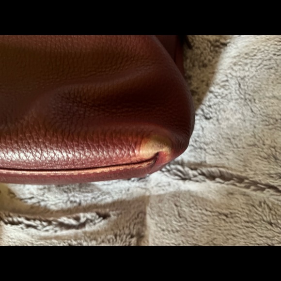 Rare Soft Leather Maroon Dooney Burke Leather Satchel with Duck Logo - Picture 5 of 8